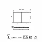 Spegelskåp med LED bad med 2 dörrar, modern design, Carol Viadurini