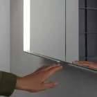 Modernt infälld spegelskåp i silvermålat aluminium - Demon Viadurini