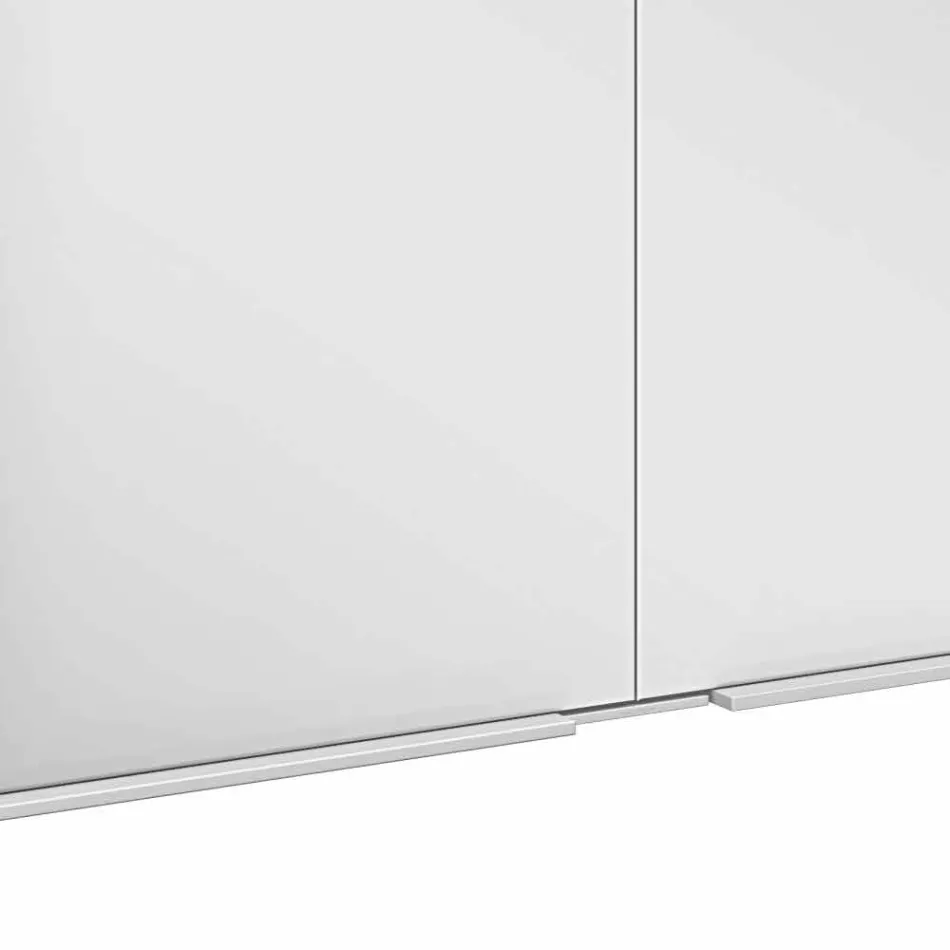 Modernt infälld spegelskåp i silvermålat aluminium - Demon Viadurini