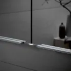 Modernt infälld spegelskåp i silvermålat aluminium - Demon Viadurini