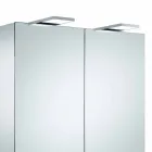 Modern väggförvaringsspegel med 2 dörrar och LED-belysning - Ratchet Viadurini