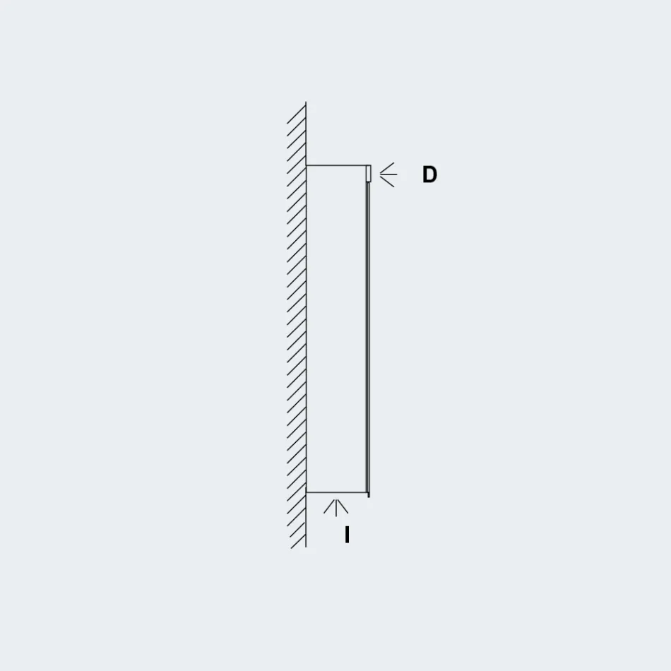 Spegelskåp LED-belysning med 3 dörrar, modern design, Carol Viadurini