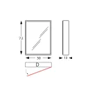 Träspegelbehållare med dubbelspegel och lampor Made in Italy - Darwin Viadurini