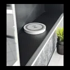 Träspegelbehållare med dubbelspegel och lampor Made in Italy - Darwin Viadurini