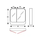 Metall spegelbehållare med 2 dubbla spegeldörrar Tillverkad i Italien - Galilei Viadurini