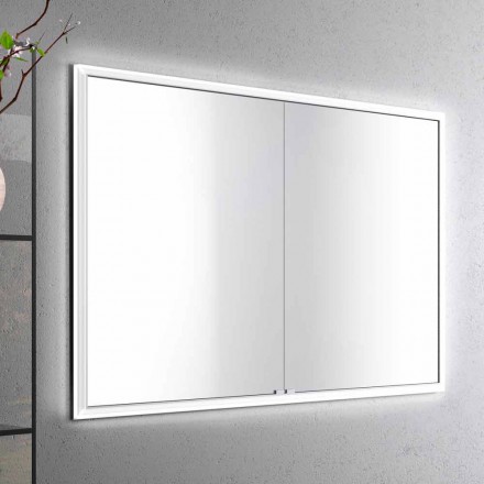 Mirror LED paket med 2 dörrar modern design inbyggd, Adele Viadurini