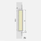 Mirror LED paket med 2 dörrar modern design inbyggd, Adele Viadurini