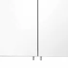 Modern behållarspegel med 2 dörrar i silvermålad aluminium - Alfio Viadurini