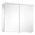 Modern behållarspegel med 2 dörrar i silvermålad aluminium - Alfio Viadurini