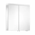 Modern behållarspegel med 2 dörrar i silvermålad aluminium - Alfio Viadurini