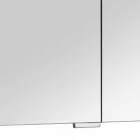 Modern behållarspegel med 3 kristalldörrar och 3 LED-lampor - Maxi Viadurini