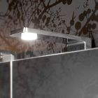 Modern förvaringsspegel med kristalldörr och kromdetaljer - Maxi Viadurini