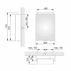 Modern förvaringsspegel med kristallhyllor och LED-ljus - Bramo Viadurini