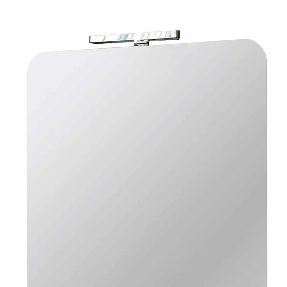 Väggbadrumsspegel med modern design LED-lampa tillverkad i Italien - Guido Viadurini