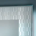 Badrumsspegel med lasergraverade dekorationer gjord i Italien - Freud Viadurini