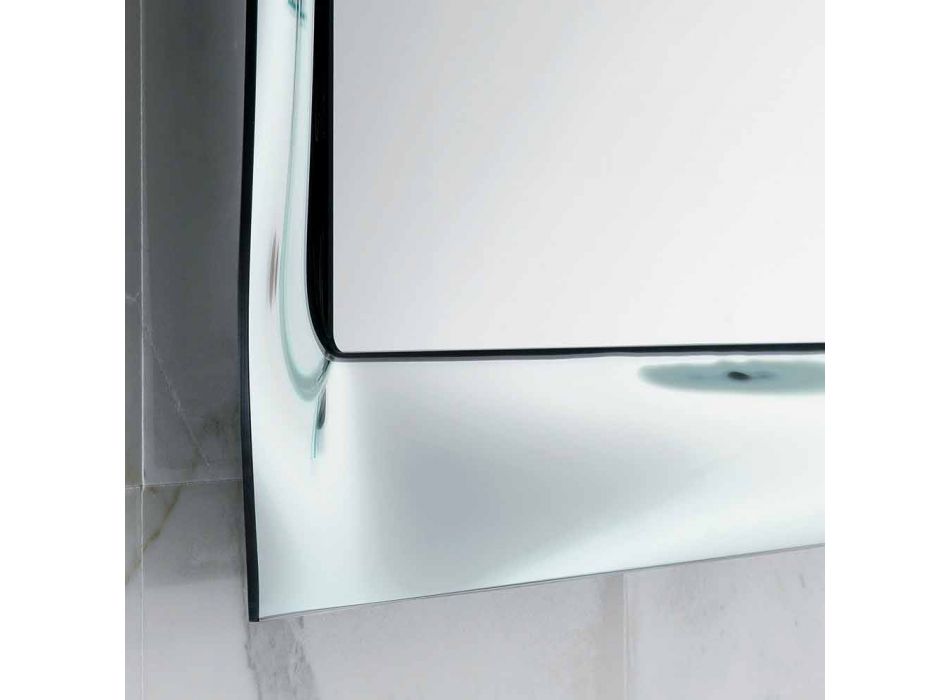 Badrum spegel ram smält glas silver modern design Arin