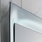 Badrum spegel ram smält glas silver modern design Arin Viadurini