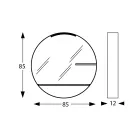 Badrumsspegel i metall med 2 glashyllor tillverkad i Italien - Einstein Viadurini