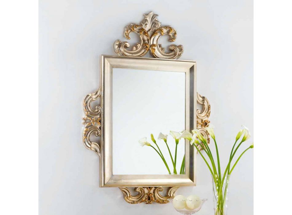 En spegel klassisk design Guy, 113x155 cm, tillverkad i Italien Viadurini