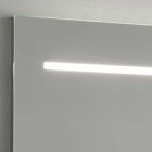 Modern väggspegel med LED-ljus och stålram Tillverkad i Italien - Yutta Viadurini