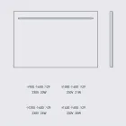 Modern väggspegel med LED-ljus och stålram Tillverkad i Italien - Yutta Viadurini