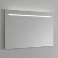 Modern väggspegel med LED-ljus och stålram Tillverkad i Italien - Yutta