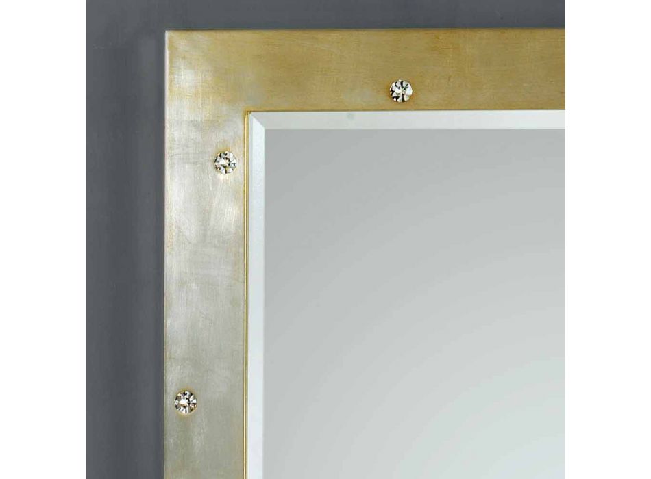 Spegelvägg / golv modern design med Swarovski kristaller Viadurini