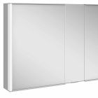 Modern väggspegel med 3 dörrar i silvermålad aluminium - Demon Viadurini
