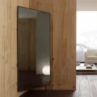 Väggspegel med öppningsdörr och klädkrokar tillverkad i Italien - Boro Viadurini