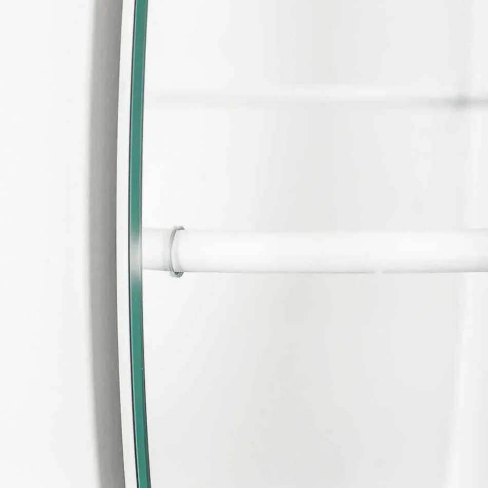 Väggspegel med modernt stålrockställ Tillverkat i Italien - Chioccia Viadurini