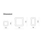 Väggspegel med ram i smält glas tillverkad i Italien - Adored Viadurini