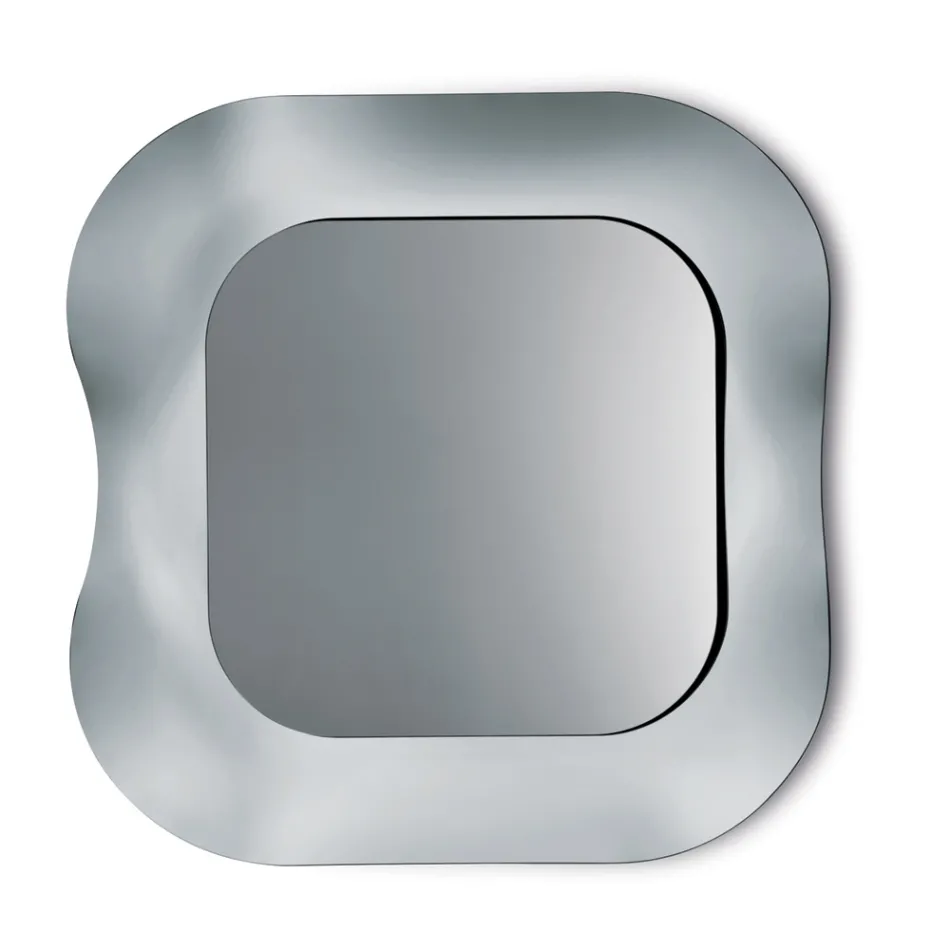 Väggspegel med ram i smält glas tillverkad i Italien - Adored Viadurini