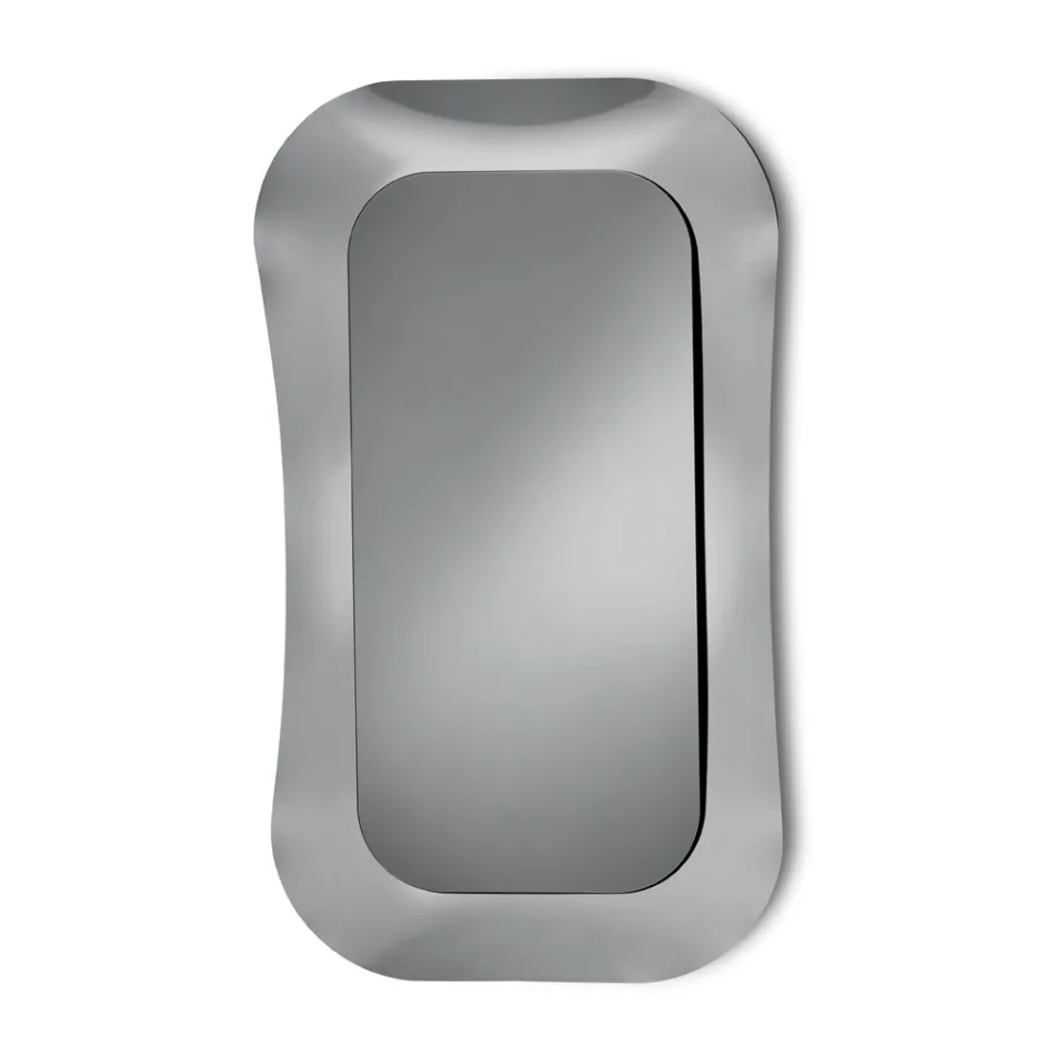 Väggspegel med ram i smält glas tillverkad i Italien - Adored Viadurini