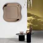 Väggspegel med ram i smält glas tillverkad i Italien - Adored Viadurini