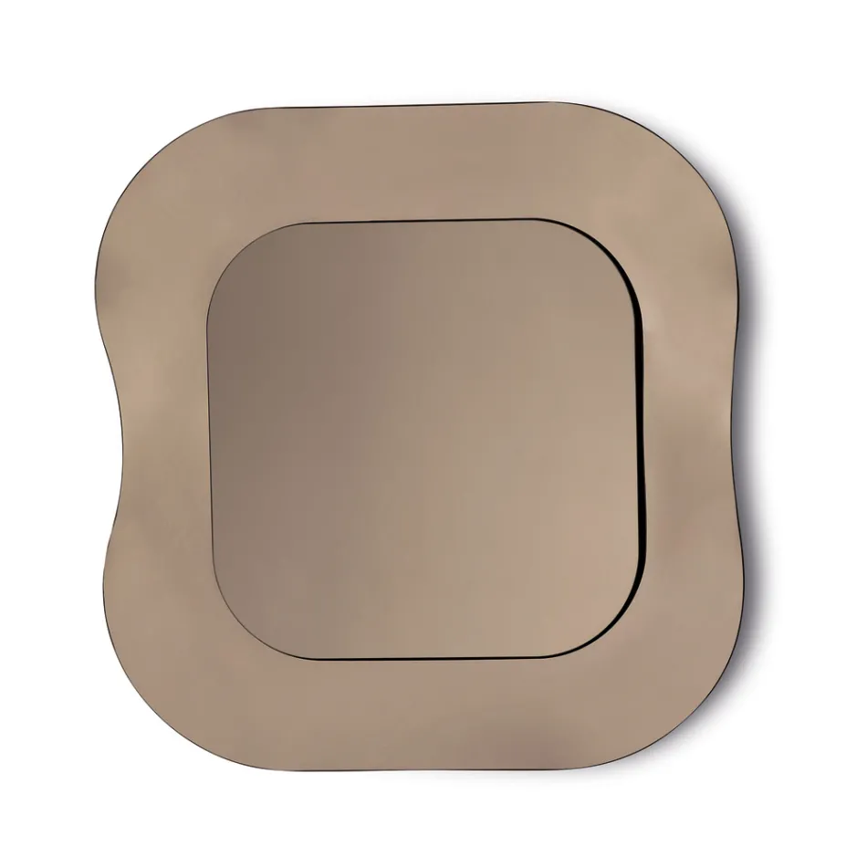 Väggspegel med ram i smält glas tillverkad i Italien - Adored Viadurini