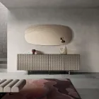 Arabella väggspegel med gravyrer Tillverkad i Italien Viadurini