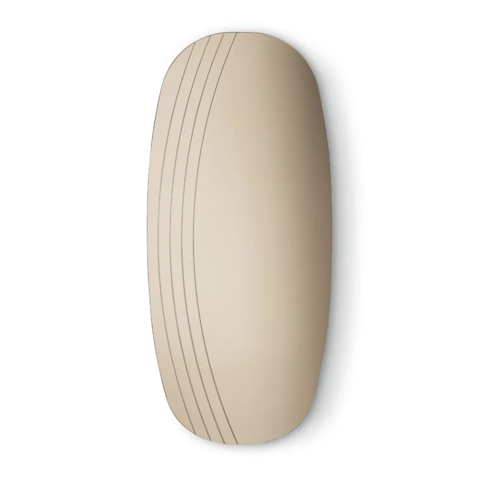 Arabella väggspegel med gravyrer Tillverkad i Italien Viadurini