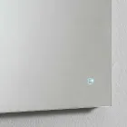 Väggspegel med integrerat ljus i rostfritt stål Tillverkad i Italien - Tuccio Viadurini