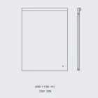 Väggspegel med integrerat ljus i rostfritt stål Tillverkad i Italien - Tuccio Viadurini