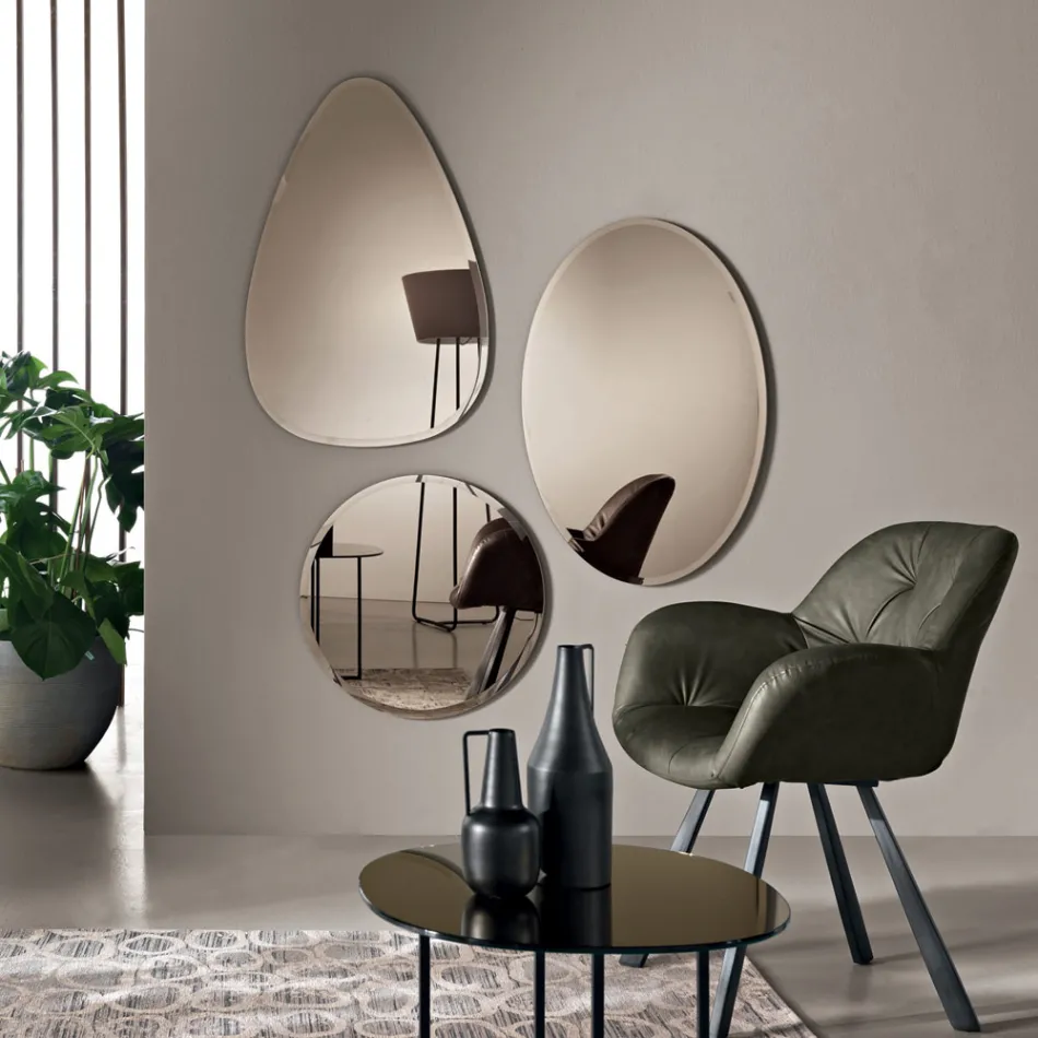 Beata väggspegel med kantslipning Tillverkad i Italien Viadurini