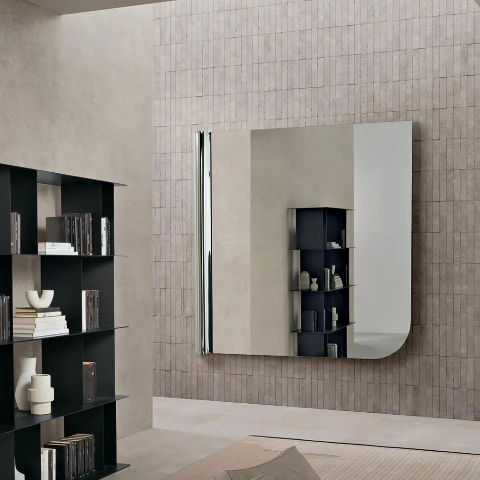 Beniamina väggspegel med vågformad sida Tillverkad i Italien Viadurini