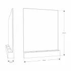 Väggspegel med struktur och förvaringsutrymme i teak - Palima Viadurini