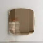 Väggspegel med struktur i svartmålat trä Tillverkad i Italien - Arya Viadurini