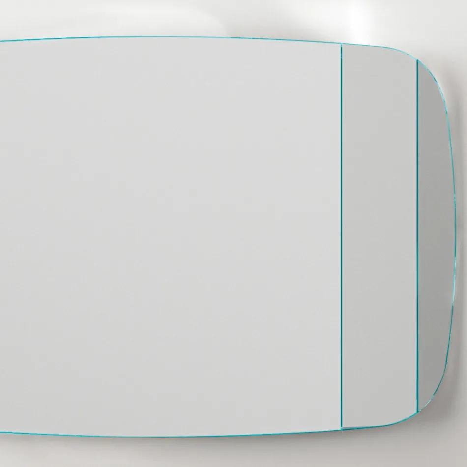 Väggspegel med struktur i svartmålat trä Tillverkad i Italien - Arya Viadurini