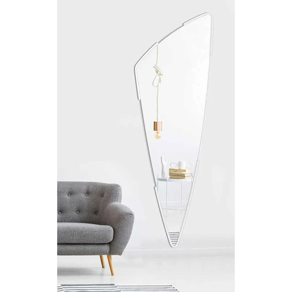 Lång dekorativ väggspegel i 4 färger - Spino Viadurini