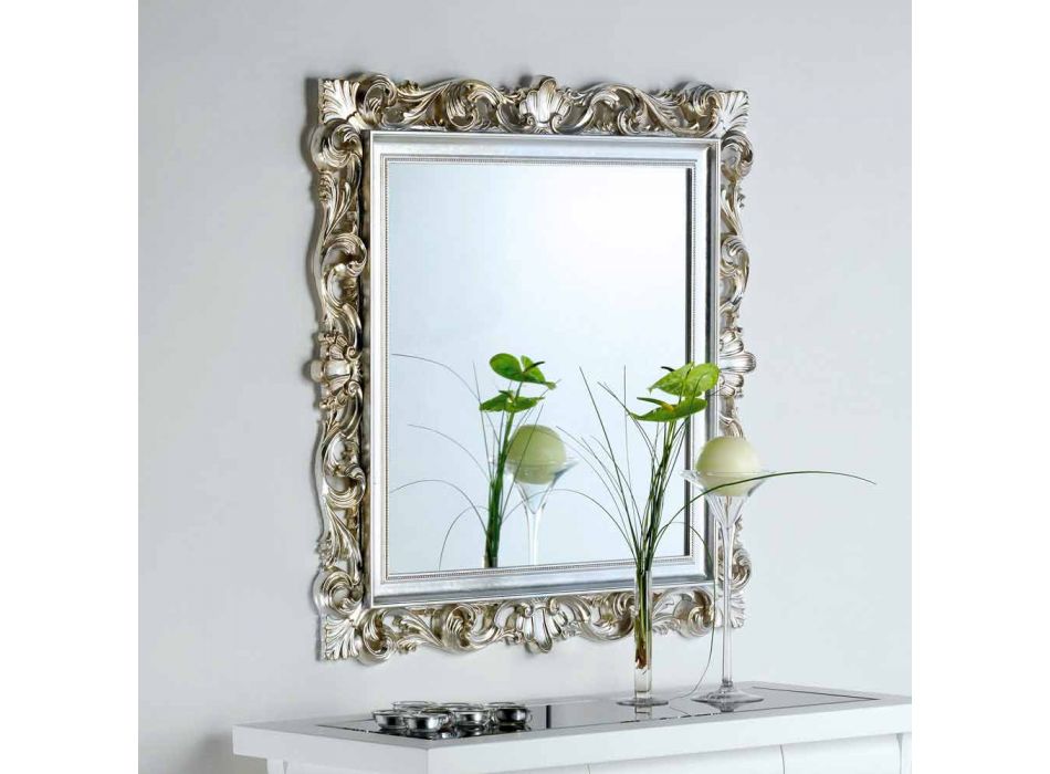 designer spegel med dekorerade ram Marsy, 98x98 cm Viadurini