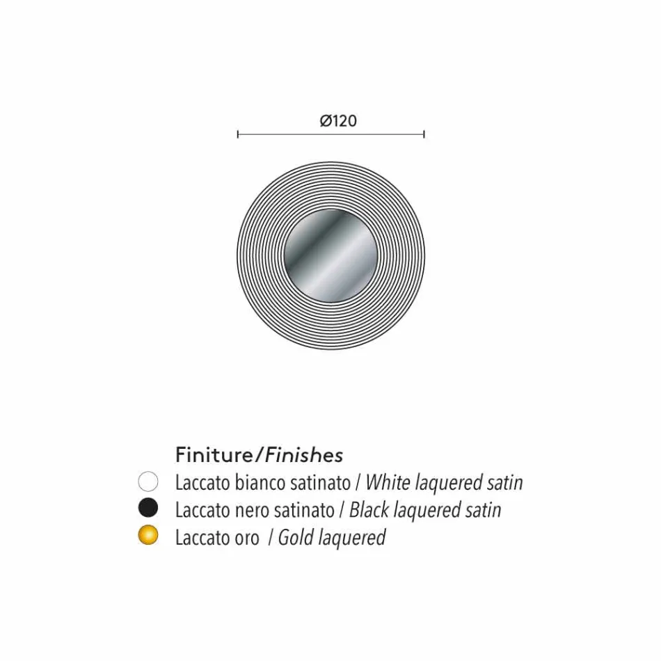 designer spegel med MDF stöd Malva Viadurini