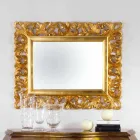 Mirror designen bladguld fullföljande vägg Gudin, 108x87 cm Viadurini