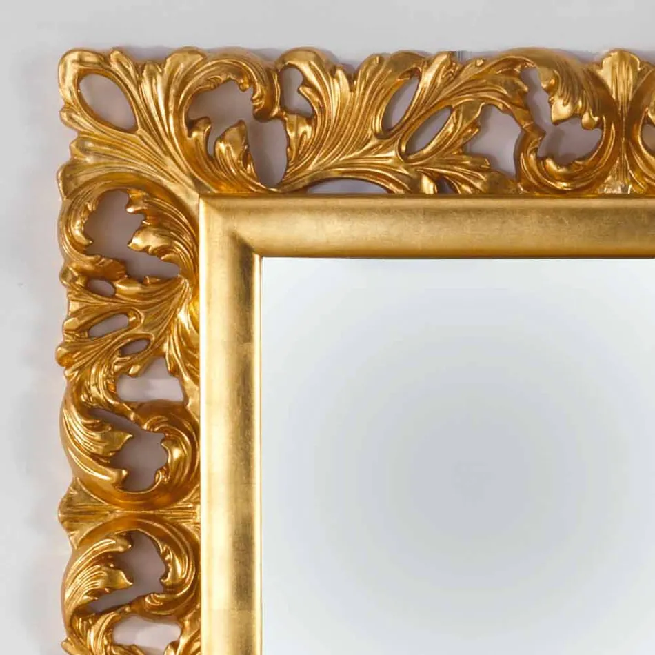 Mirror designen bladguld fullföljande vägg Gudin, 108x87 cm Viadurini