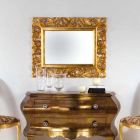 Mirror designen bladguld fullföljande vägg Gudin, 108x87 cm Viadurini